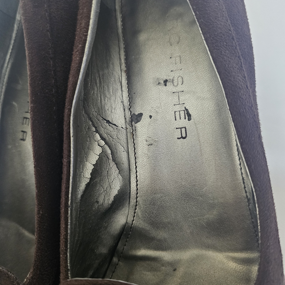 Brown Suede Women's Loafers by Eileen Fisher - Picture 10 of 15